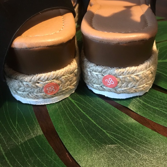 Espadrille black platform sandals - Picture 7 of 8